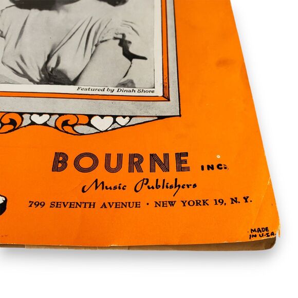 Lot of 2 VTG 1944 Sheet Music WWII Era Dinah Shore Movie Tin Pan Alley - Picture 5 of 15